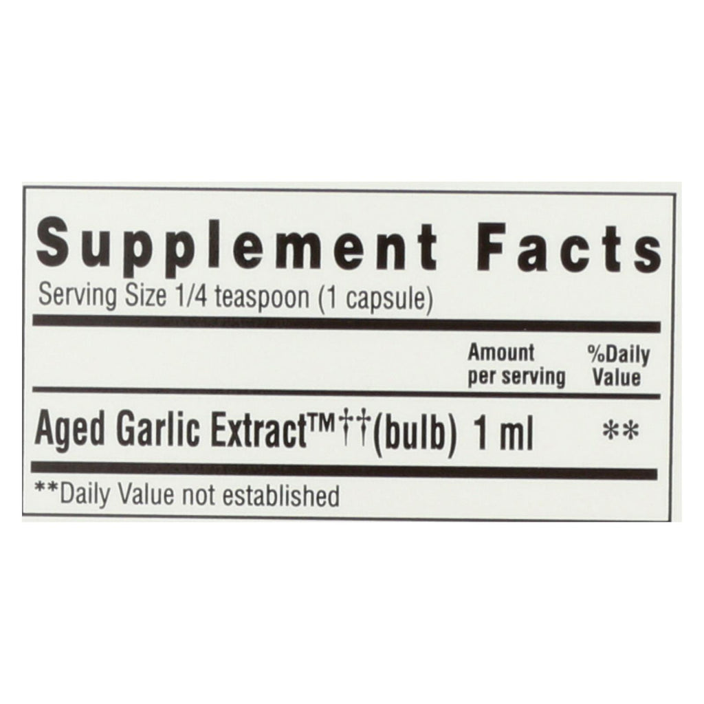 Kyolic - Aged Garlic Extract Cardiovascular Liquid - 4 Fl Oz - Lakehouse Foods