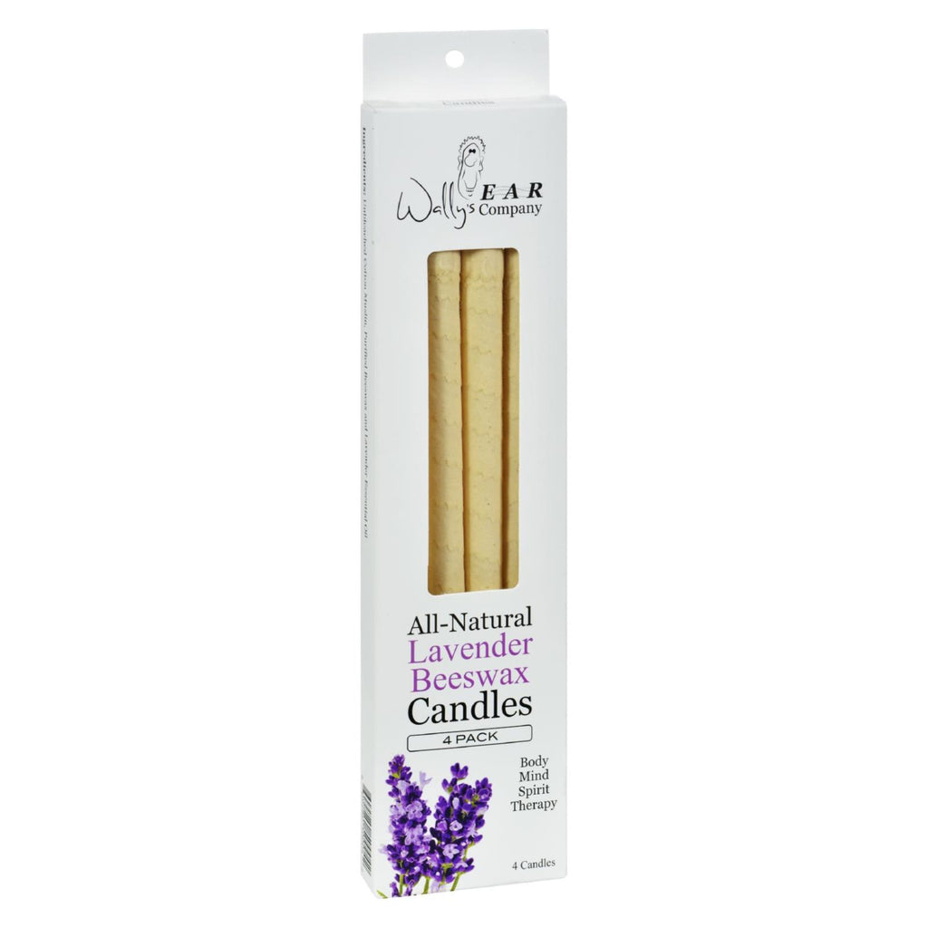 Wally's Natural Products Beeswax Candles - Lavender - 4 Pack - Lakehouse Foods