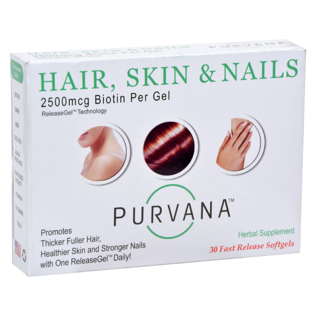 Heaven Sent Purvana Hair Skin Nails - 2500 Mcg - 30 Softgels - Lakehouse Foods