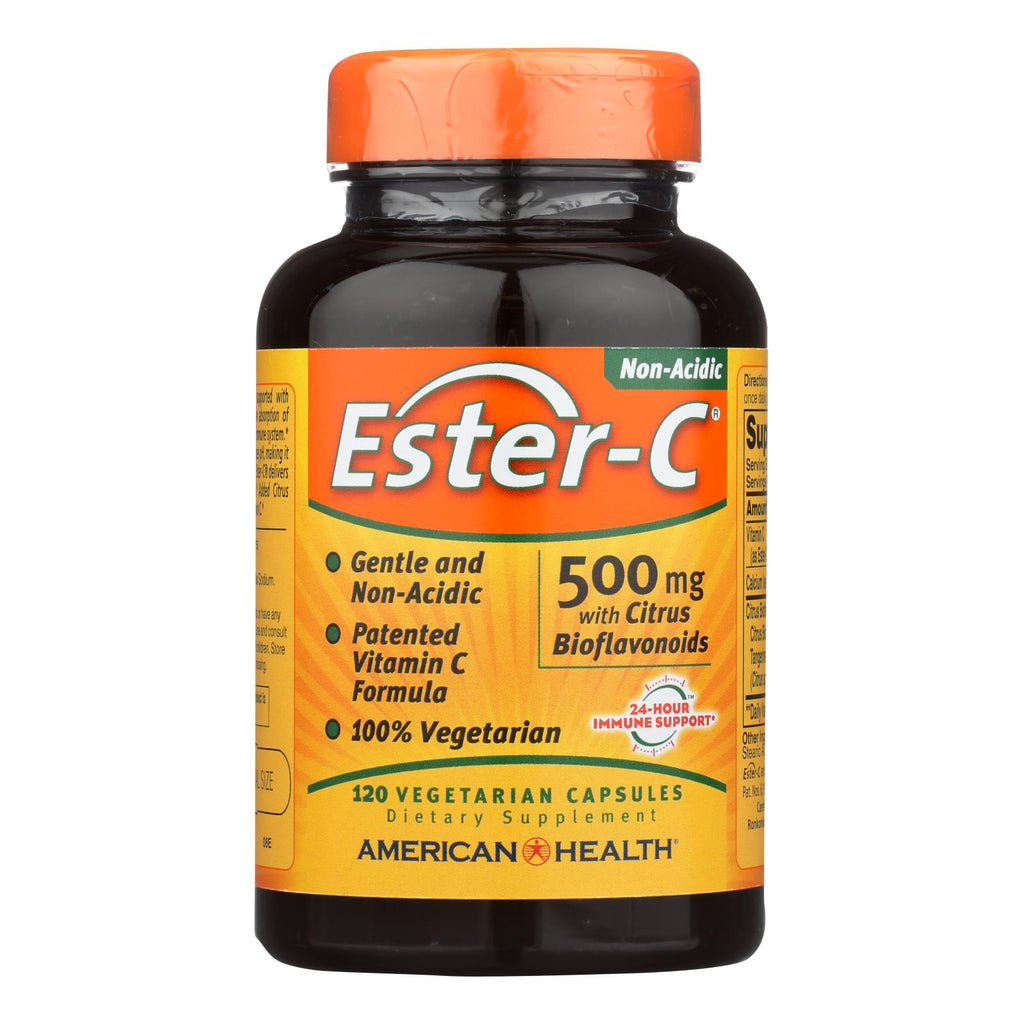 American Health - Ester-c With Citrus Bioflavonoids - 500 Mg - 120 Vegetarian Capsules - Lakehouse Foods