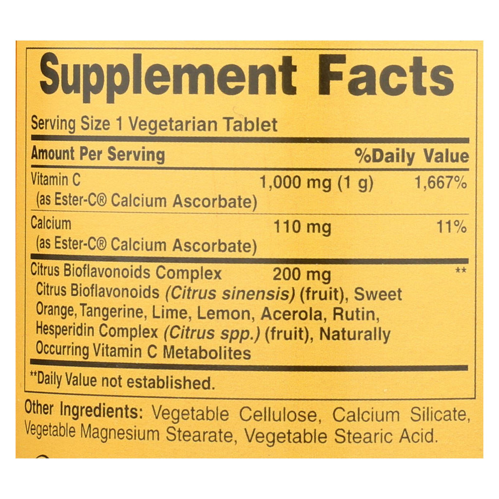 American Health - Ester-c With Citrus Bioflavonoids - 1000 Mg - 180 Vegetarian Tablets - Lakehouse Foods