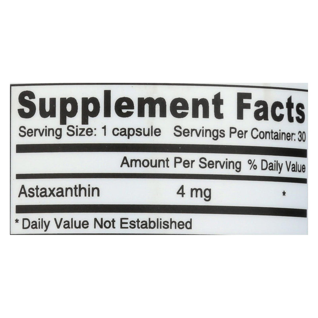 Deva Vegan Vitamins - Astaxanthin Super Antioxidant - 4 Mg - 30 Capsules - Lakehouse Foods