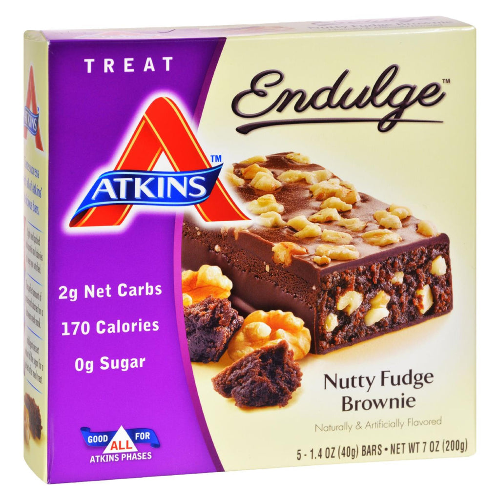 Atkins Endulge Bar Nutty Fudge Brownie - 5 Bars - Lakehouse Foods