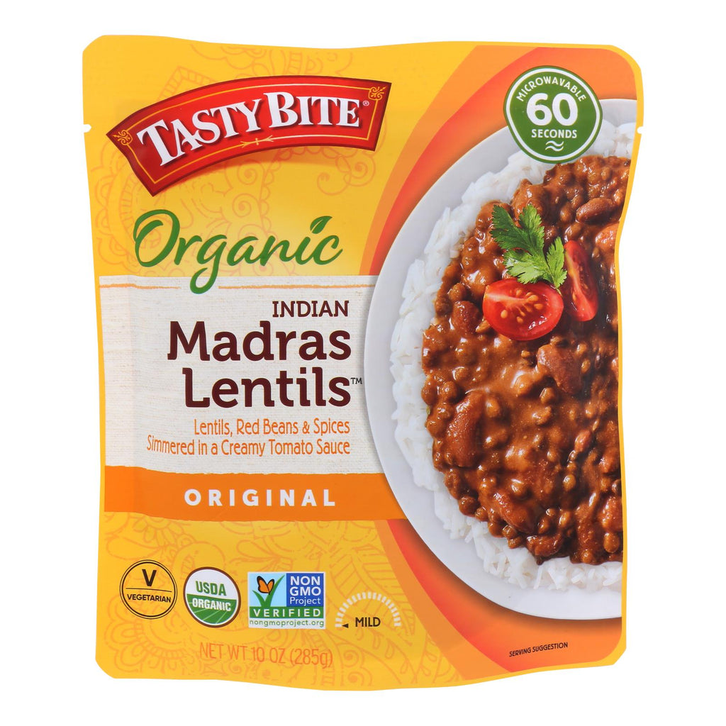 Tasty Bite Entree - Indian Cuisine - Madras Lentils - 10 Oz - Case Of 6 - Lakehouse Foods