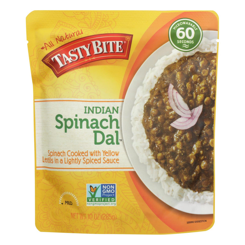 Tasty Bite Entree - Indian Cuisine - Spinach Dal - Indian - 10 Oz - Case Of 6 - Lakehouse Foods