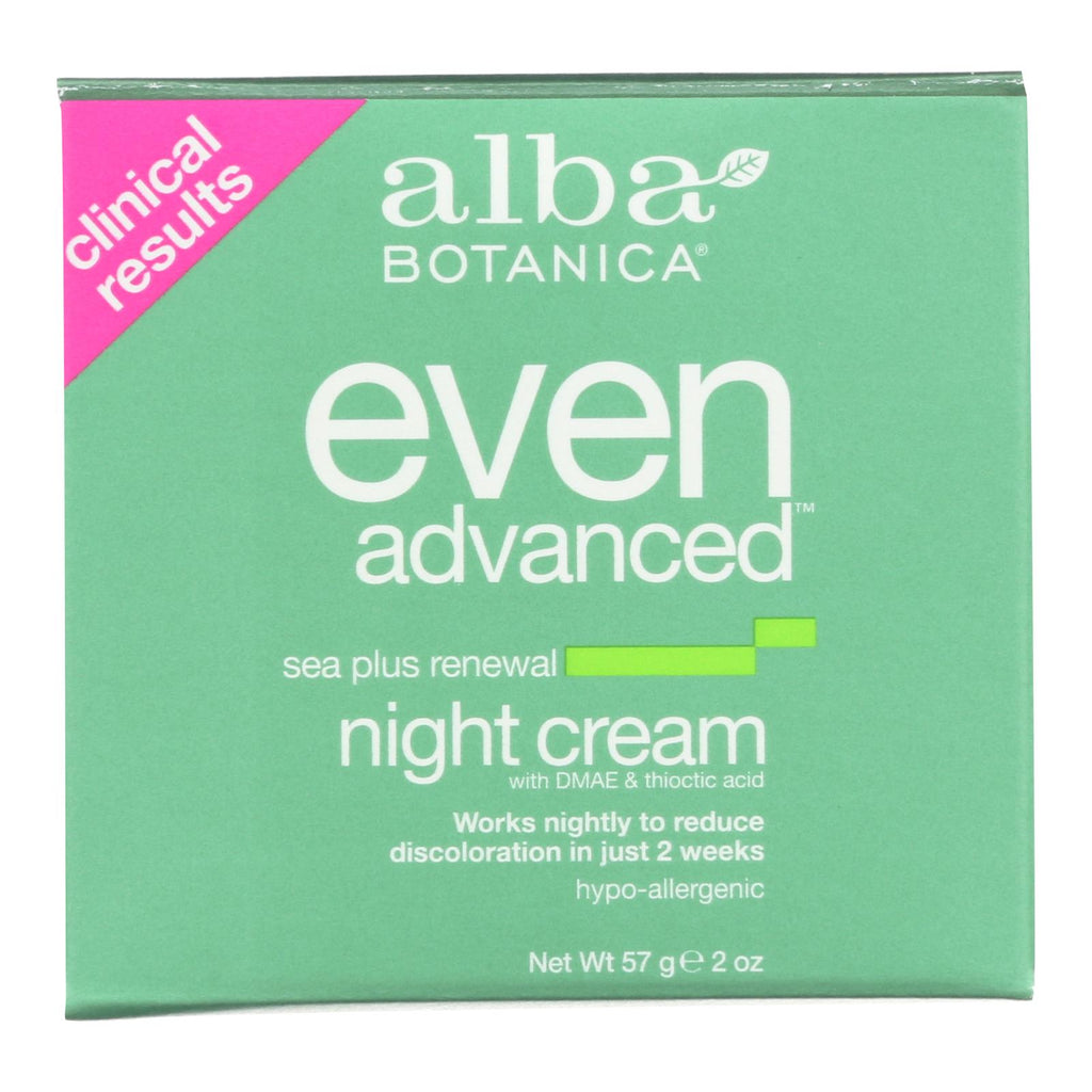 Alba Botanica - Natural Even Advanced Sea Plus Renewal Night Cream - 2 Oz - Lakehouse Foods