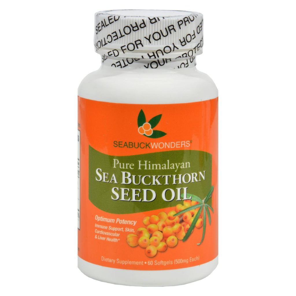 Seabuck Wonders Sea Buckthorn Seed Oil - 500 Mg - 60 Softgels - Lakehouse Foods