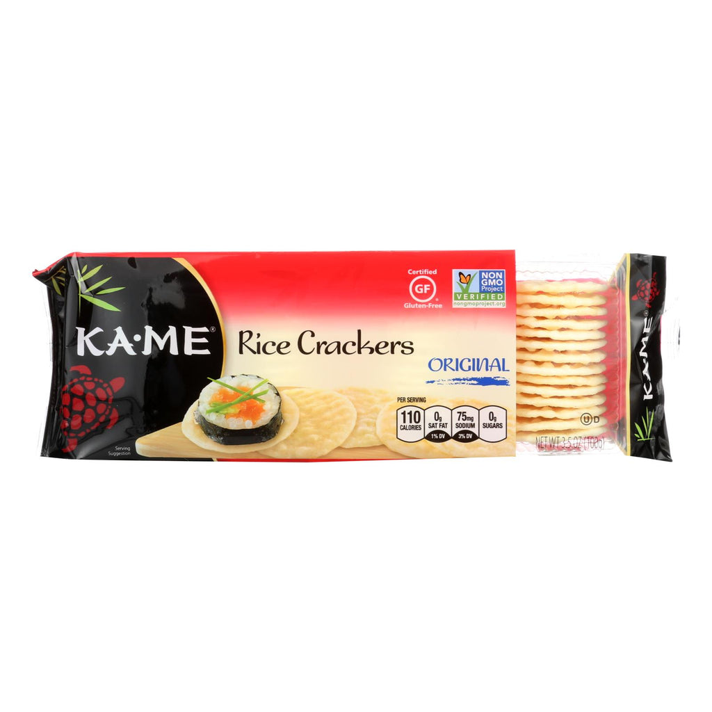 Ka'me Rice Crackers - Original - Case Of 12 - 3.5 Oz. - Lakehouse Foods