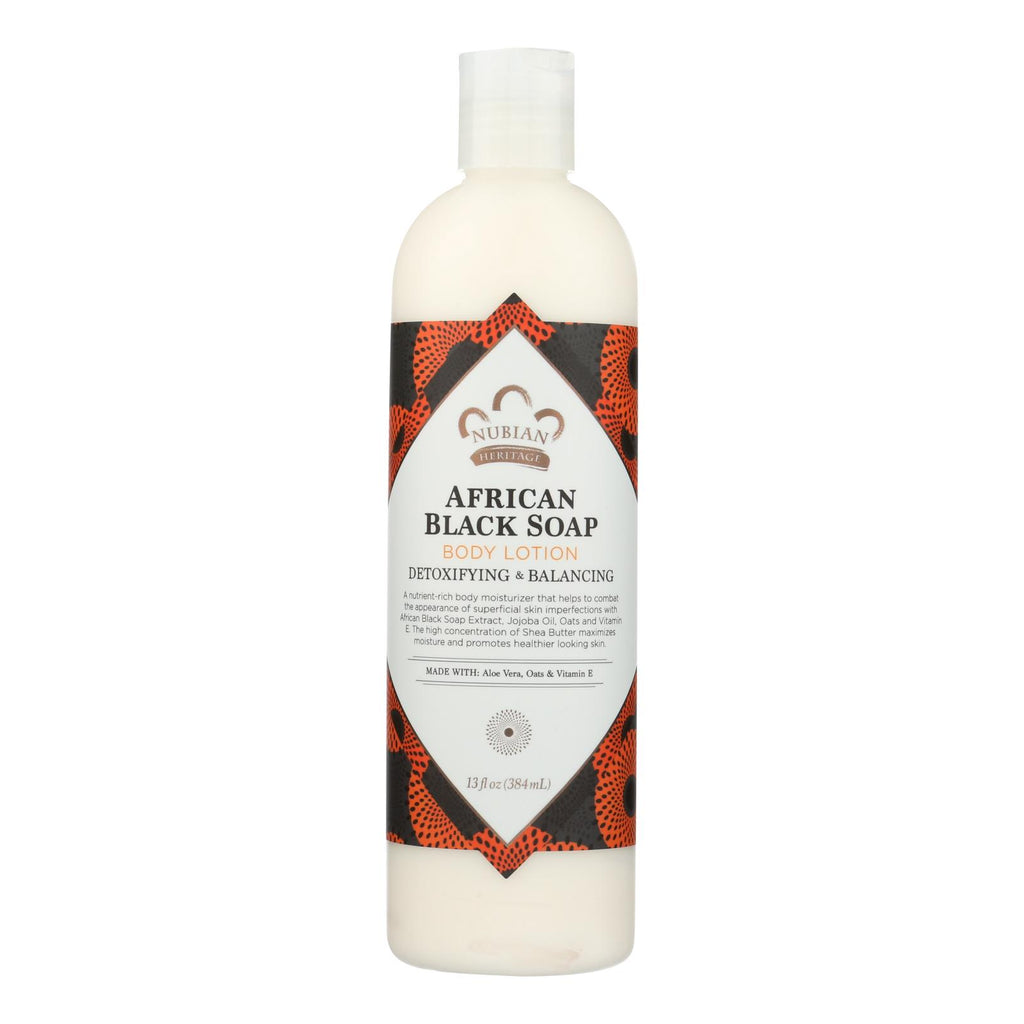 Nubian Heritage Lotion - African Black Soap - 13 Oz - Lakehouse Foods