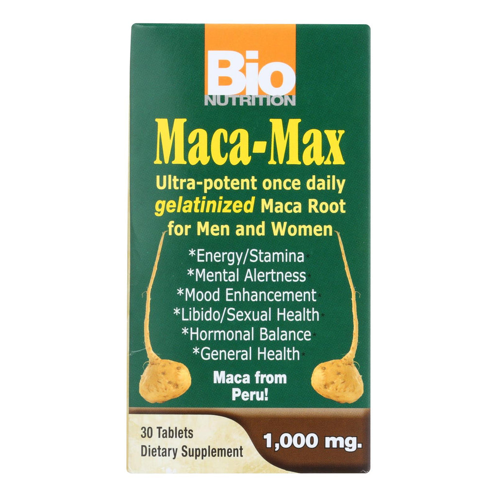 Bio Nutrition - Maca-max - 1000 Mg - 30 Tablets - Lakehouse Foods