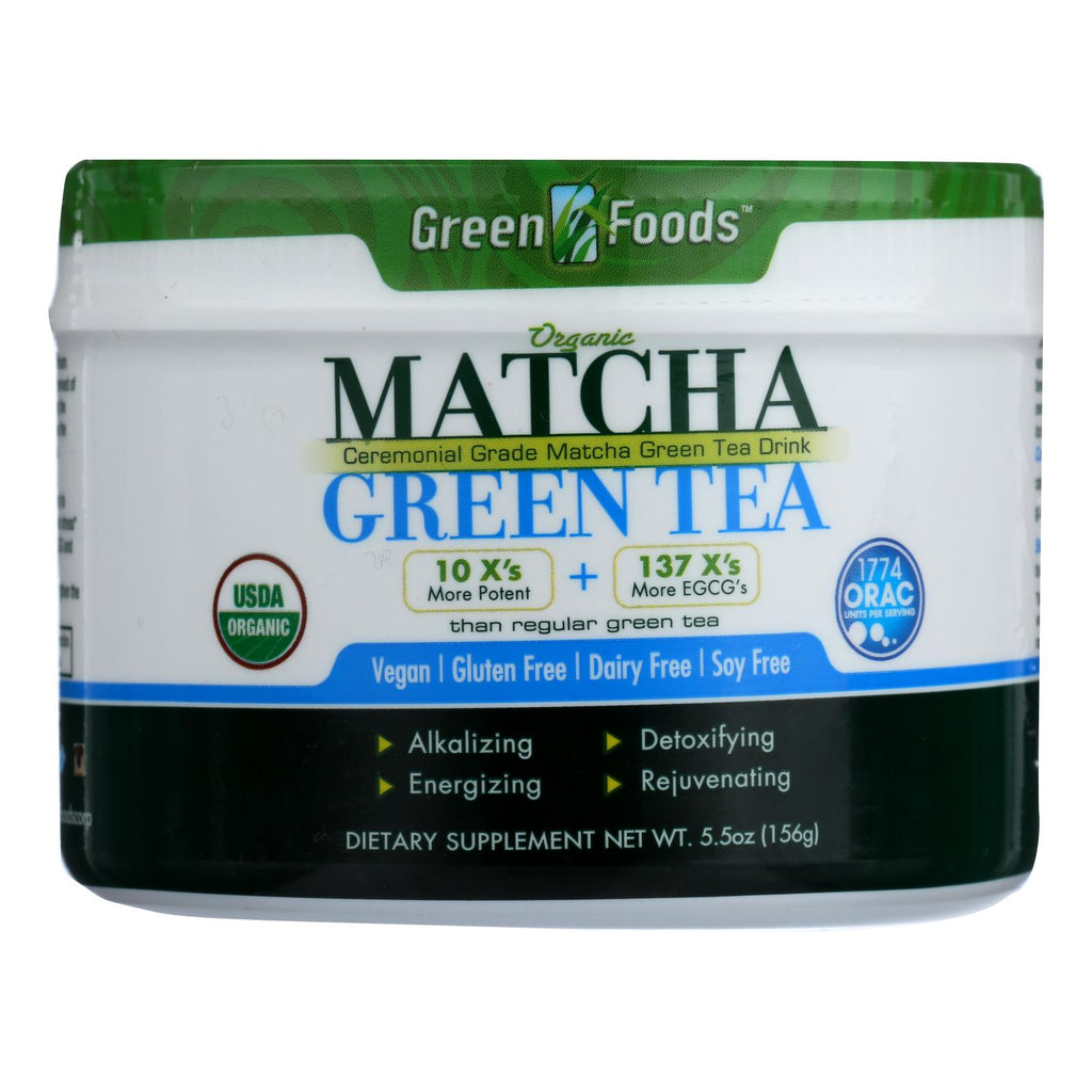 Green Foods Organic Matcha Green Tea - 5.5 Oz - Lakehouse Foods