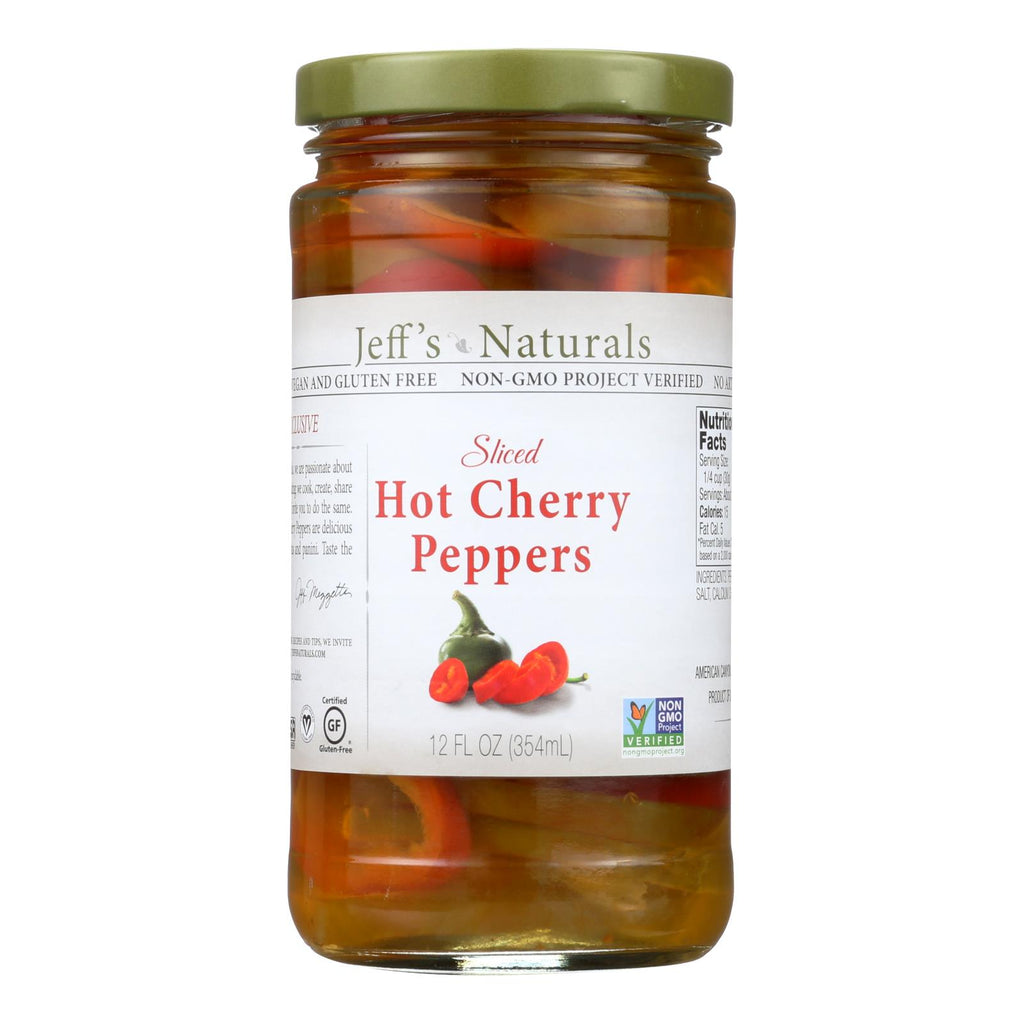 Jeff's Natural Jeff's Natural Hot Cherry Pepper - Hot Cherry Pepper - Case Of 6 - 12 Oz. - Lakehouse Foods