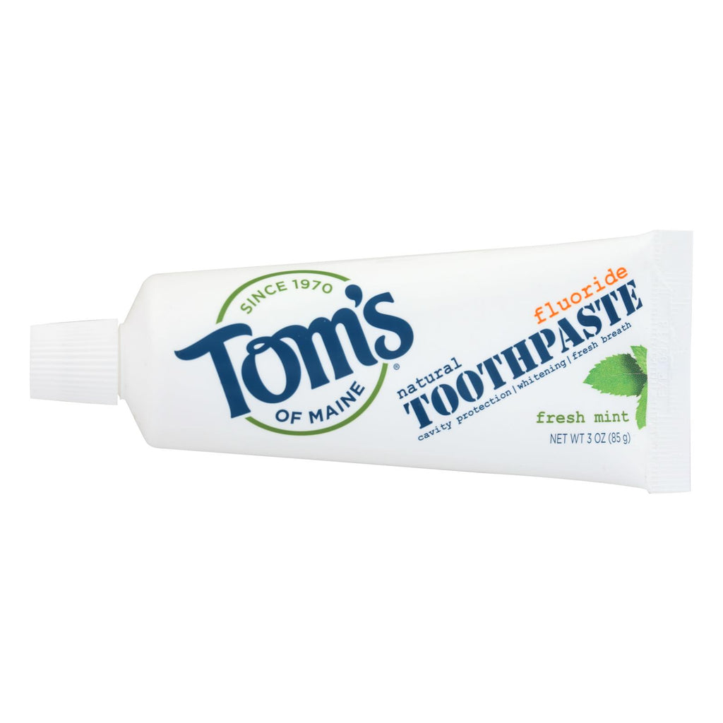 Tom's Of Maine Travel Natural Toothpaste - Fresh Mint Fluoride - Case Of 24 - 3 Oz. - Lakehouse Foods
