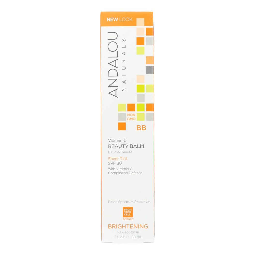 Andalou Naturals Beauty Balm Sheer Tint With Spf 30 Brightening - 2 Oz - Lakehouse Foods