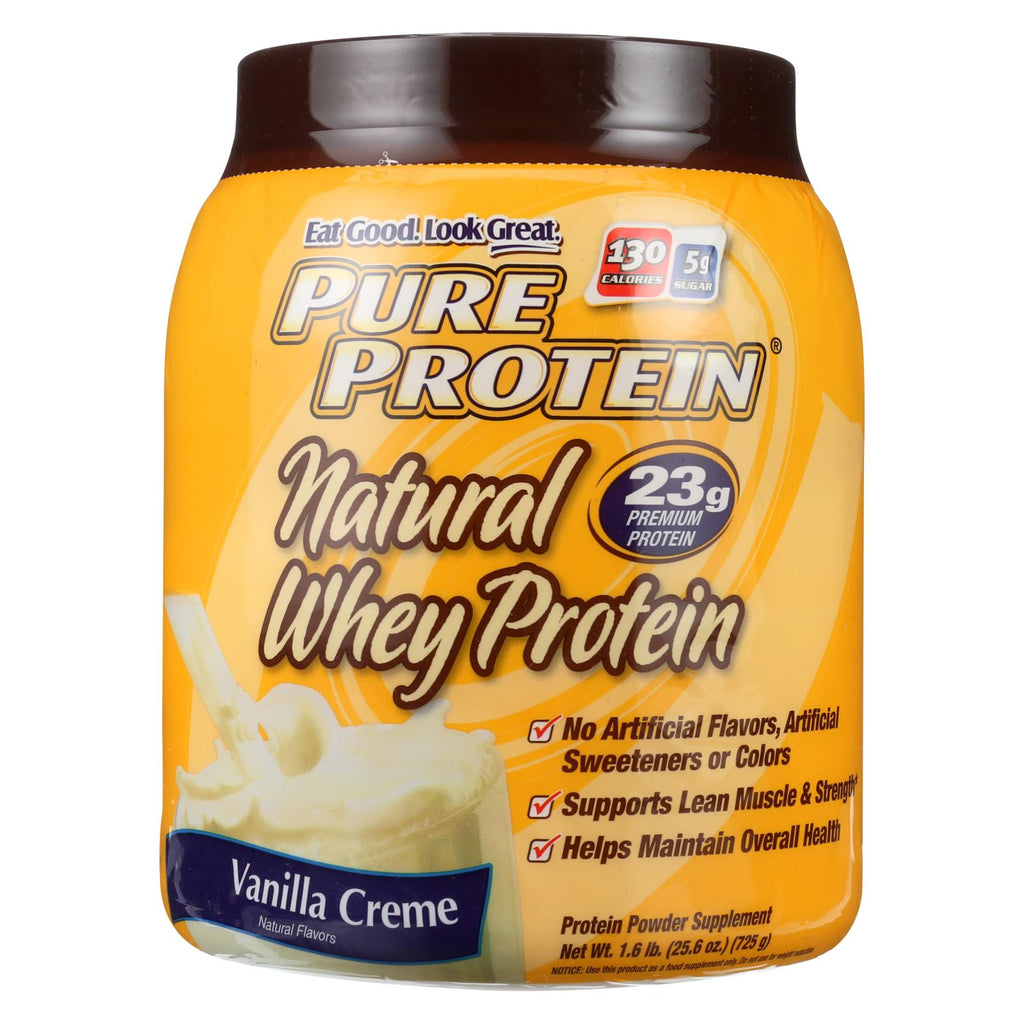 Pure Protein Whey Protein - 100 Percent Natural - French Vanilla - 1.6 Lb - Lakehouse Foods