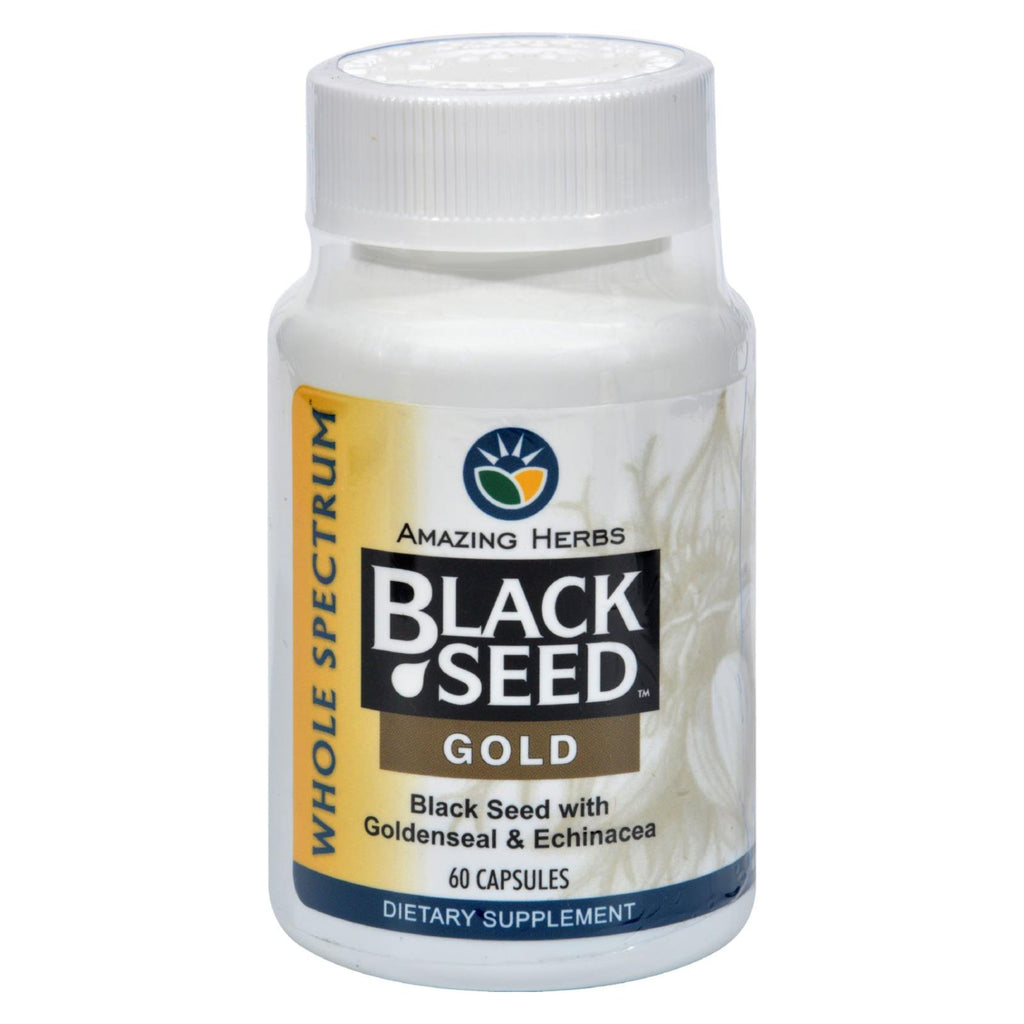 Amazing Herbs - Black Seed Gold - 60 Capsules - Lakehouse Foods