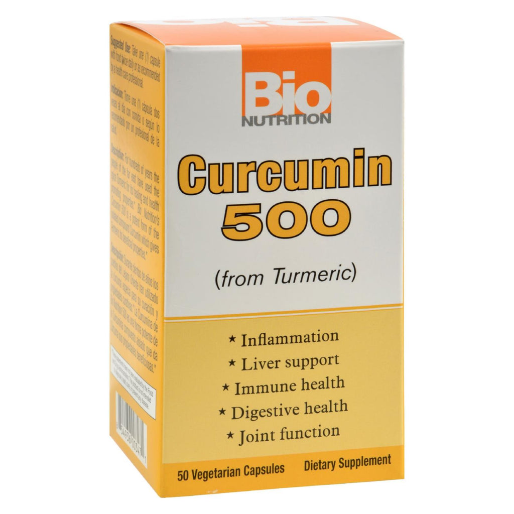 Bio Nutrition - Curcumin 500 - 50 Vegetarian Capsules - Lakehouse Foods