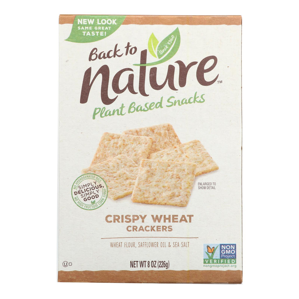 Back To Nature Crispy Crackers - Wheat - Case Of 6 - 8 Oz. - Lakehouse Foods