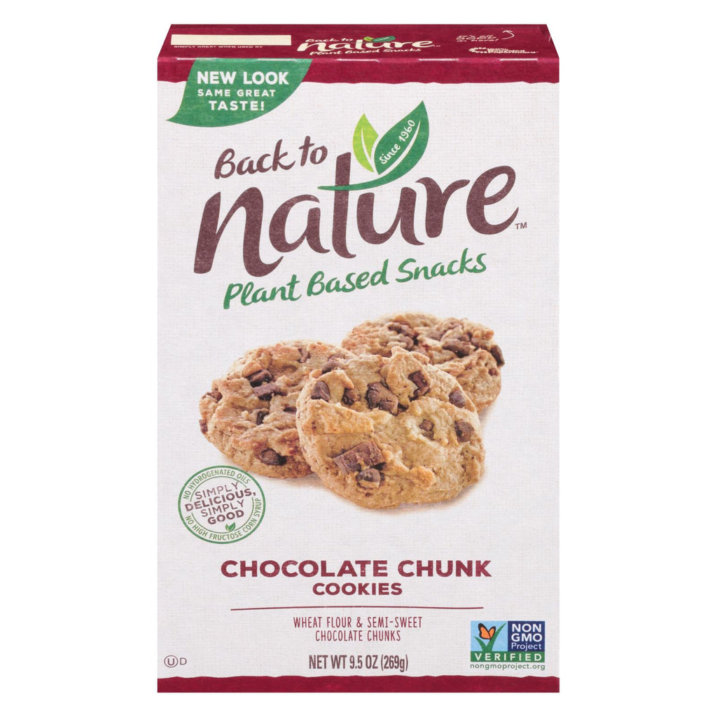 Back To Nature Chocolate Chunk Cookies - Case Of 6 - 9.5 Oz. - Lakehouse Foods