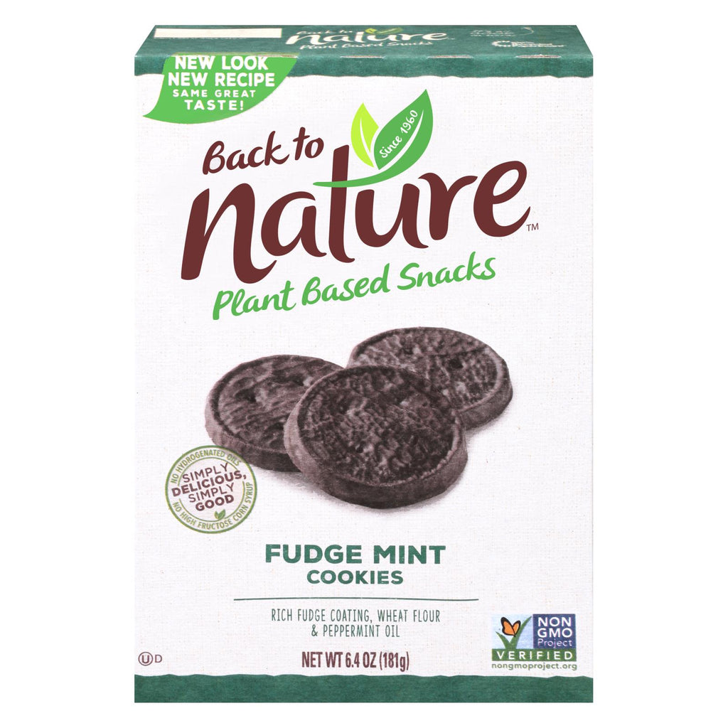 Back To Nature Cookies - Fudge Mint - Case Of 6 - 6.4 Oz. - Lakehouse Foods