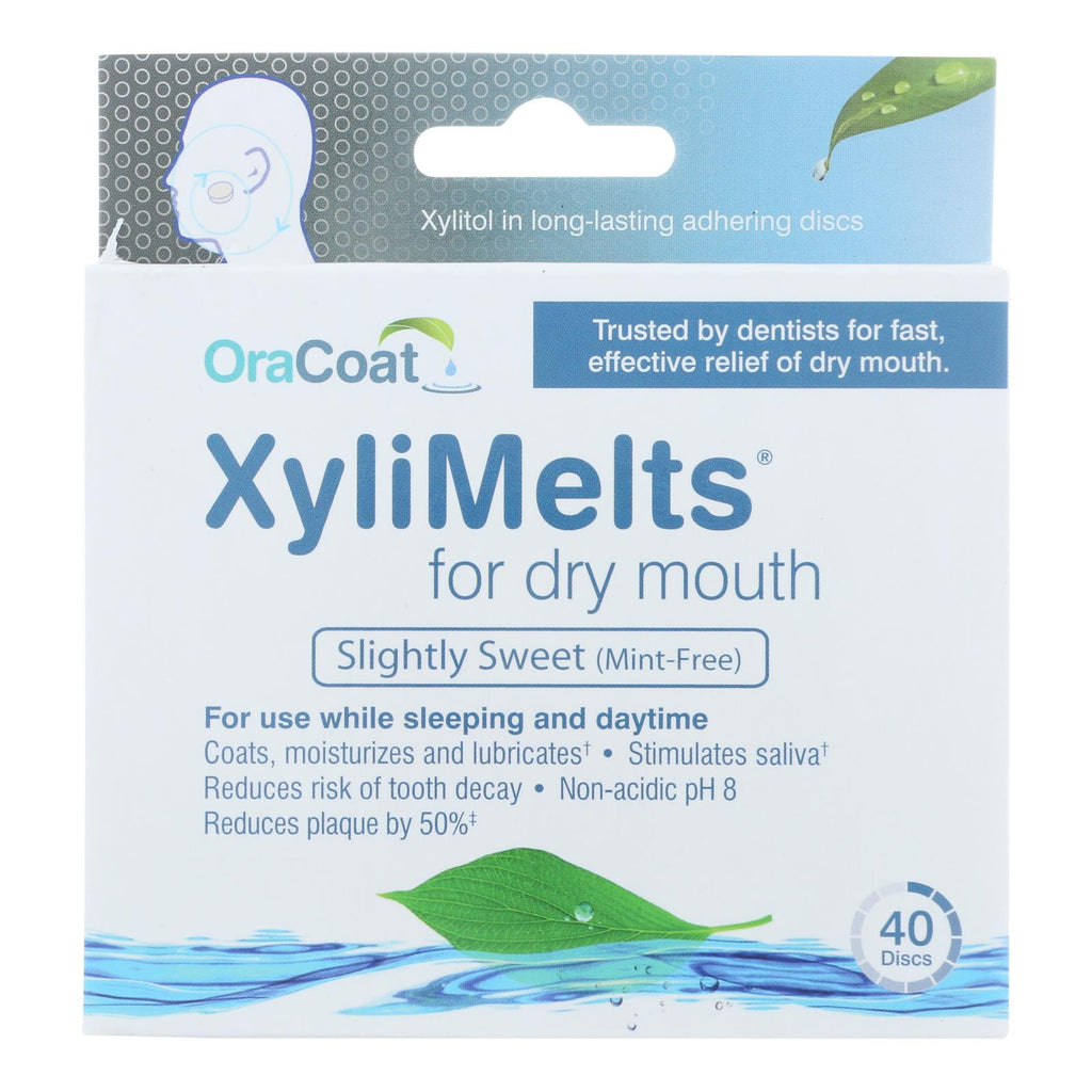 Oracoat - Xylimelts - Dry Mouth - Mint Free - 40 Count - Lakehouse Foods