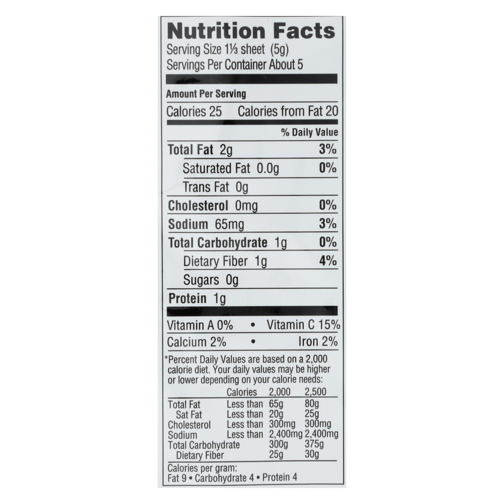 Gimme Organic Wrap N' Roll - Sea Salt - Case Of 10 - 0.92 Oz. - Lakehouse Foods