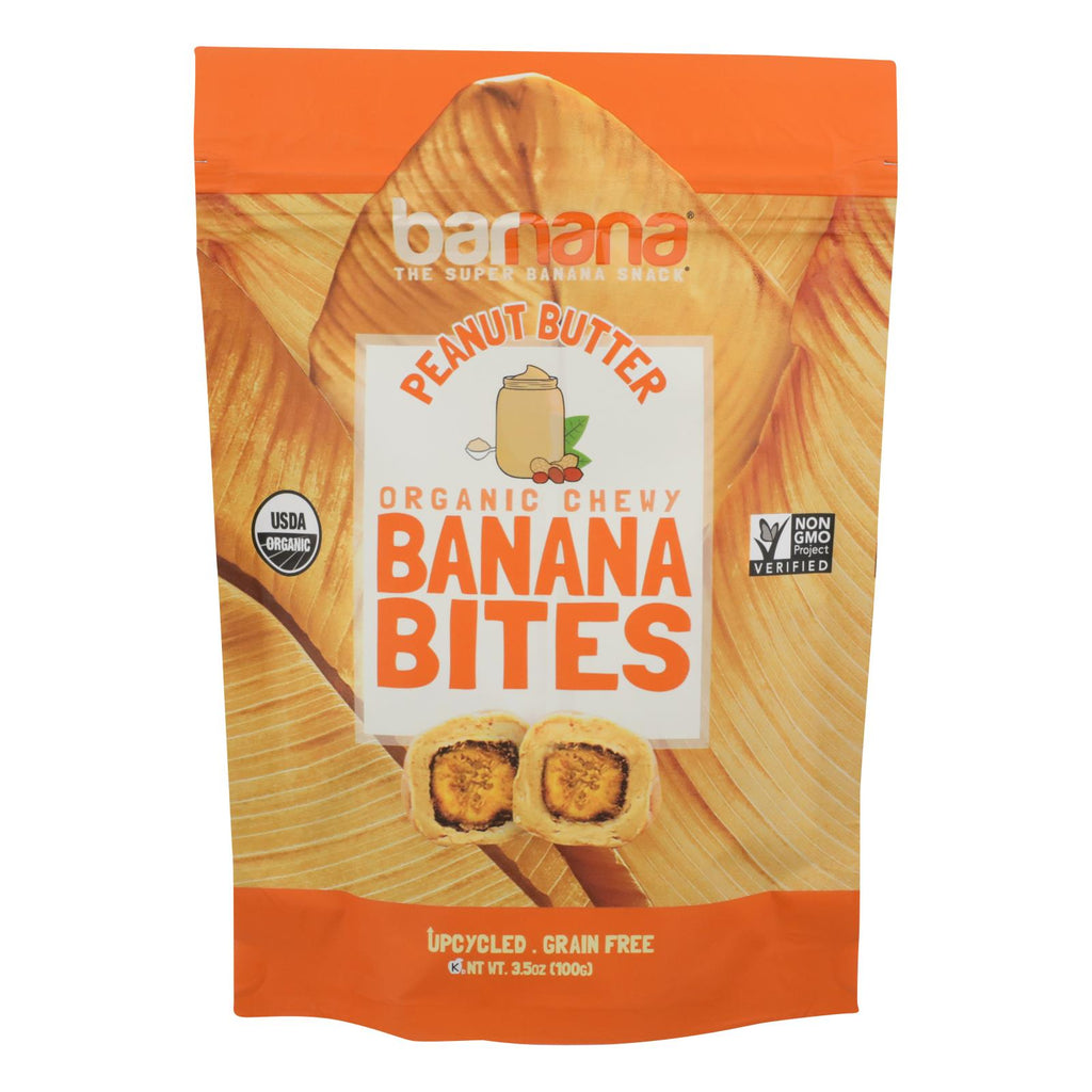 Barnana Chewy Banana Bites - Organic Peanut Butter - Case Of 12 - 3.5 Oz. - Lakehouse Foods