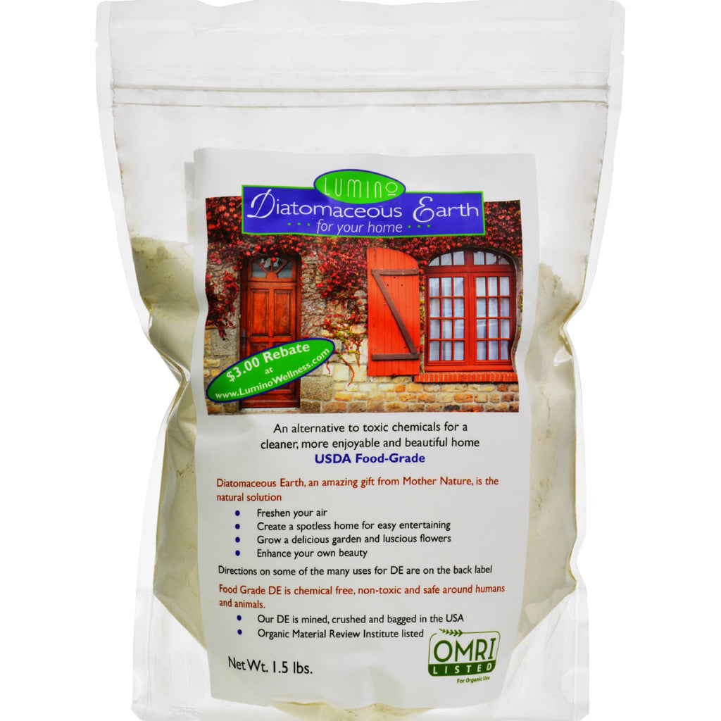 Lumino Home Diatomaceous Earth - Food Grade - Home - 1.5 Lb - Lakehouse Foods