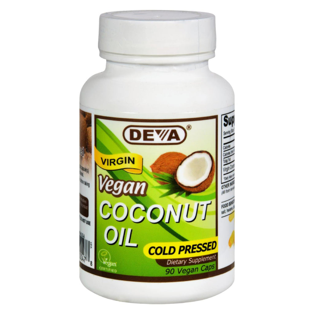 Deva Vegan Vitamins - Coconut Oil - Vegan - 90 Vegan Capsules - Lakehouse Foods