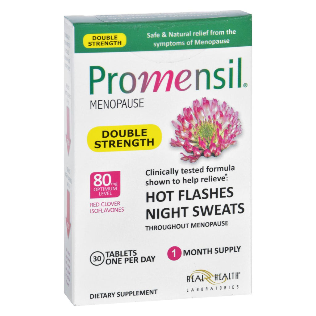 Promensil Menopause - Double Strength - Relief Hot Flashes Night Sweats - 30 Tablets - Lakehouse Foods