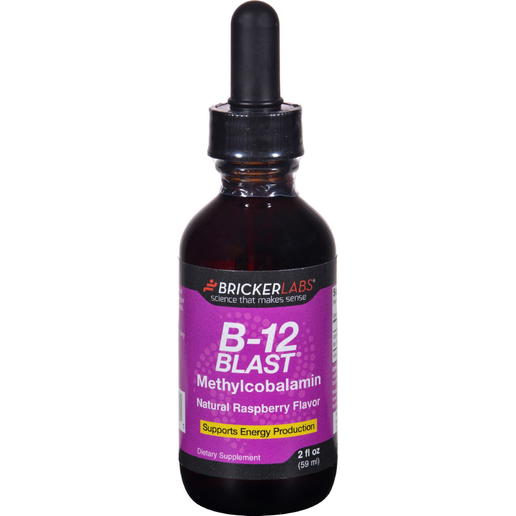 Bricker Labs - B-12 Blast - Methylcobalamin - Natural Raspberry - 2 Oz - Lakehouse Foods