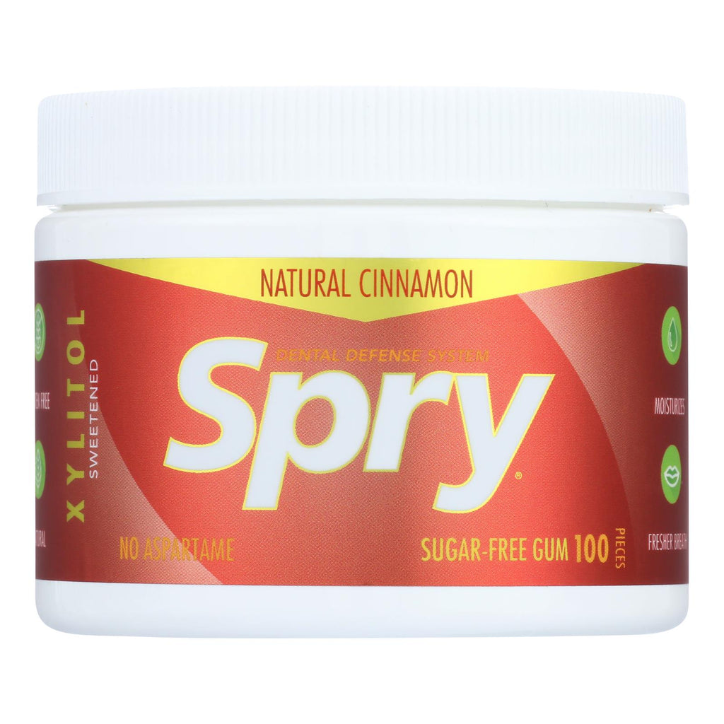 Spry Chewing Gum - Xylitol - Cinnamon - 100 Count - 1 Each - Lakehouse Foods