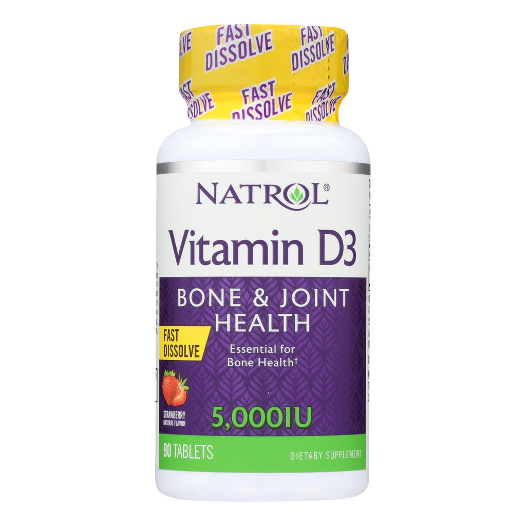 Natrol Vitamin D3 - 5000 Iu - Fast Dissolve - 90 Tablets - Lakehouse Foods