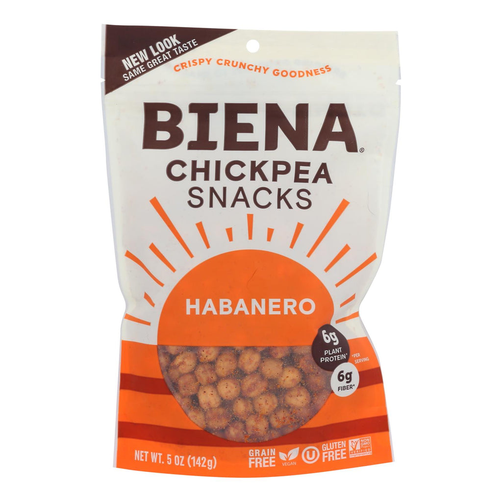 Biena Chickpea Snacks - Habanero - Case Of 8 - 5 Oz. - Lakehouse Foods