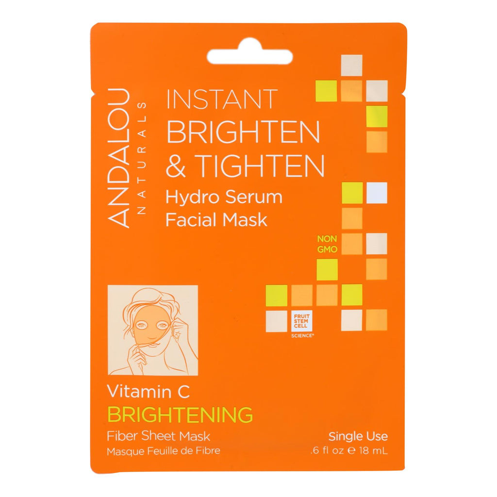 Andalou Naturals Instant Brighten & Tighten Facial Mask - Vitamin C - Case Of 6 - 0.6 Fl Oz - Lakehouse Foods