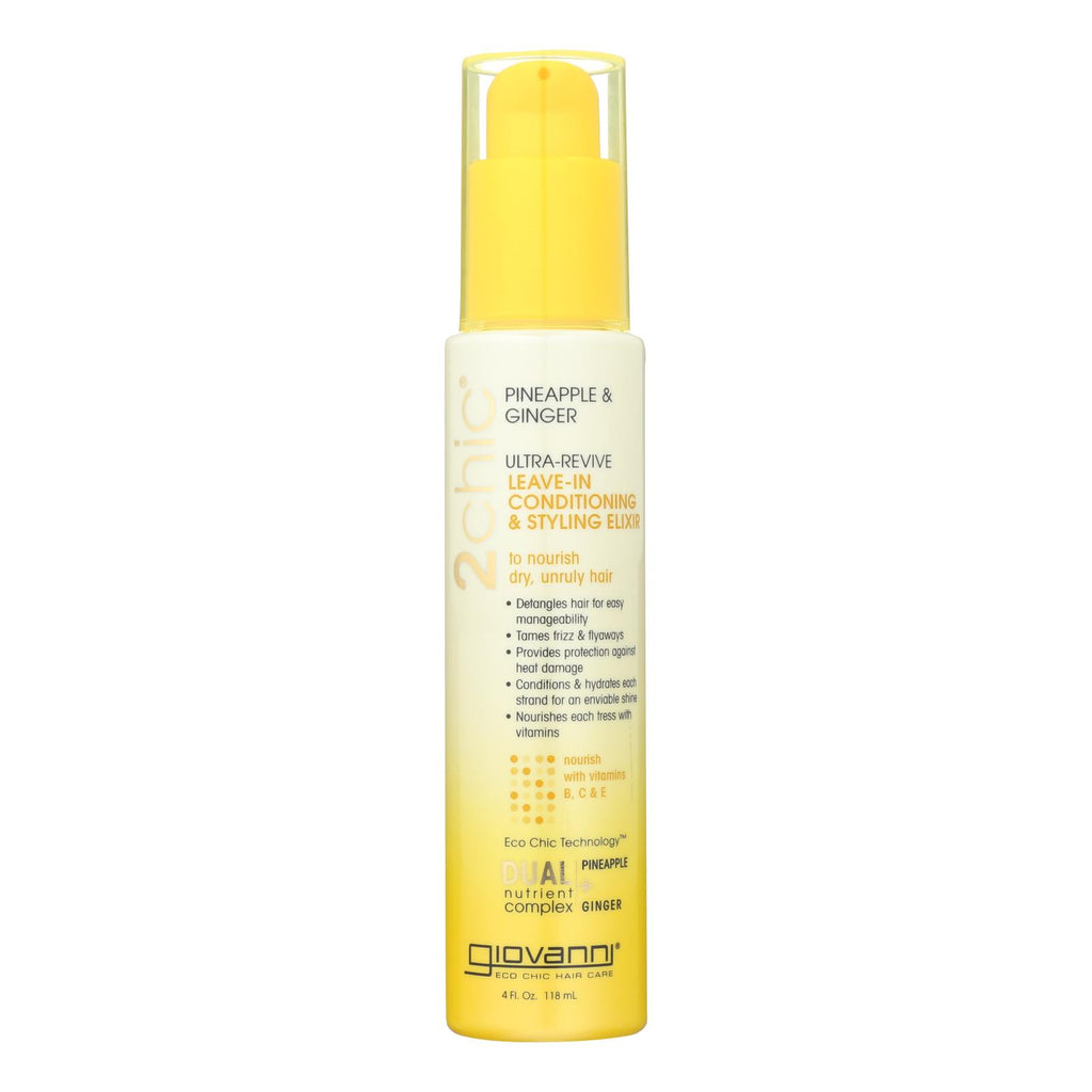Giovanni Hair Care Products Conditioner - Pineapple And Ginger - Case Of 1 - 4 Fl Oz. - Lakehouse Foods
