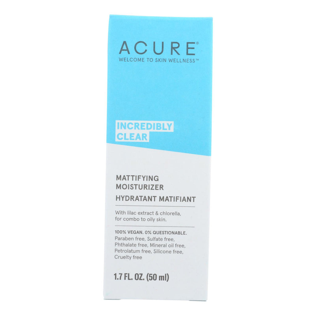 Acure - Oil Control Facial Moisturizer - Lilac Extract And Chlorella - 1.75 Fl Oz. - Lakehouse Foods