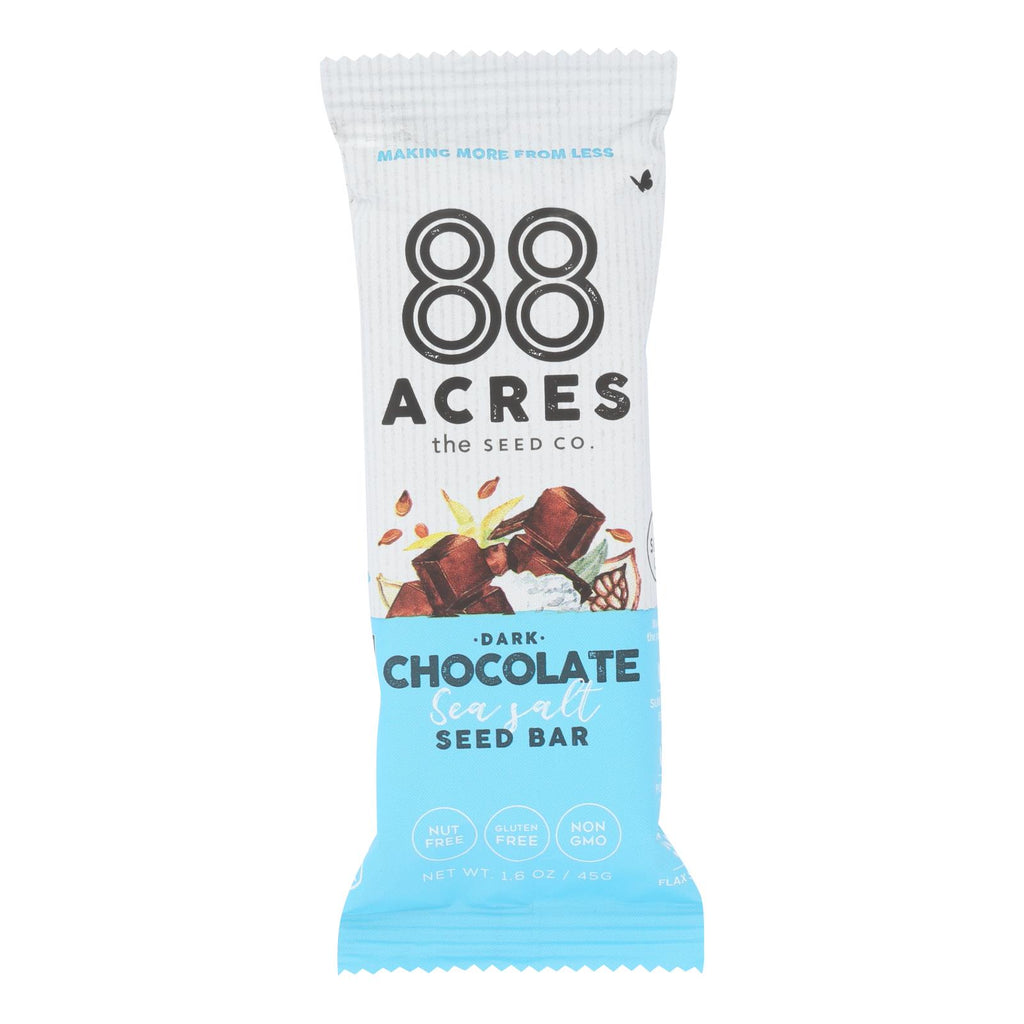 88 Acres - Bars - Chocolate And Sea Salt - Case Of 9 - 1.6 Oz. - Lakehouse Foods