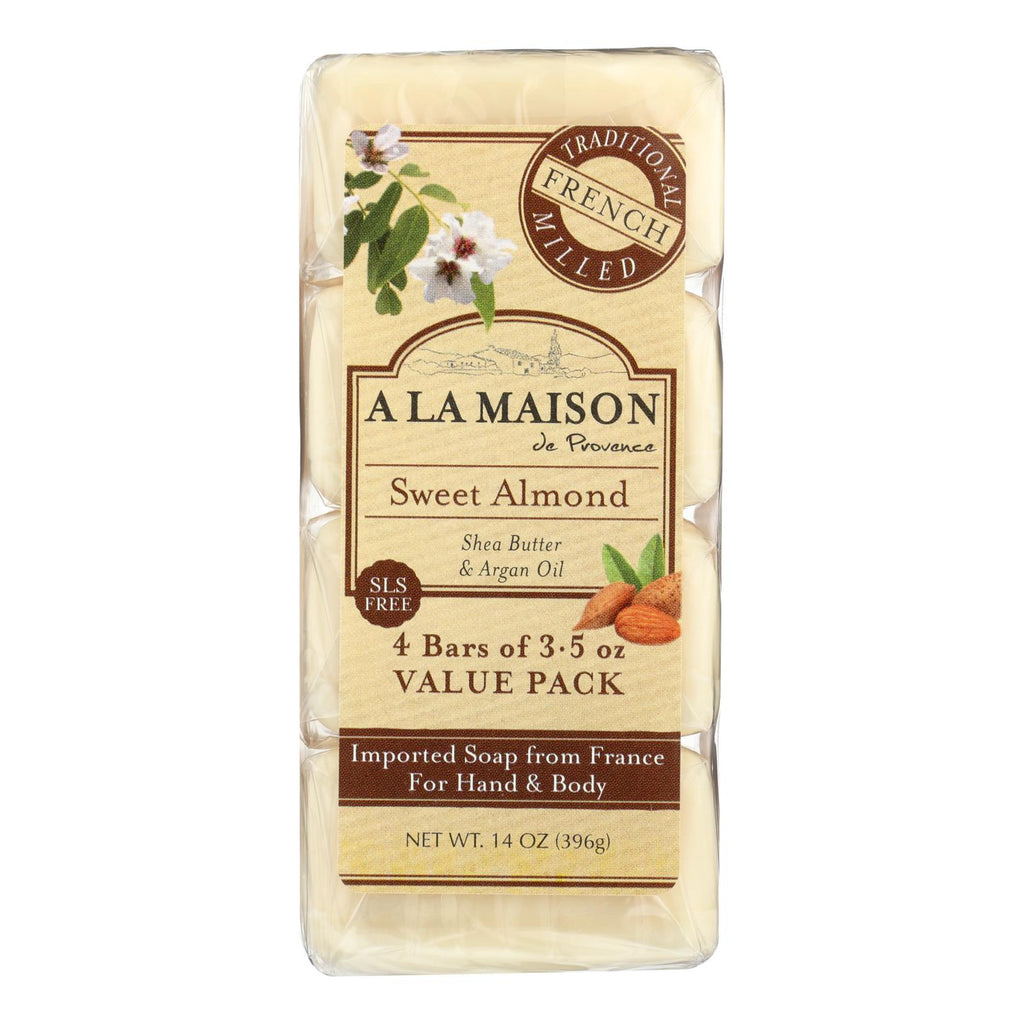 A La Maison - Bar Soap - Sweet Almond - 4-3.5 Oz - Lakehouse Foods