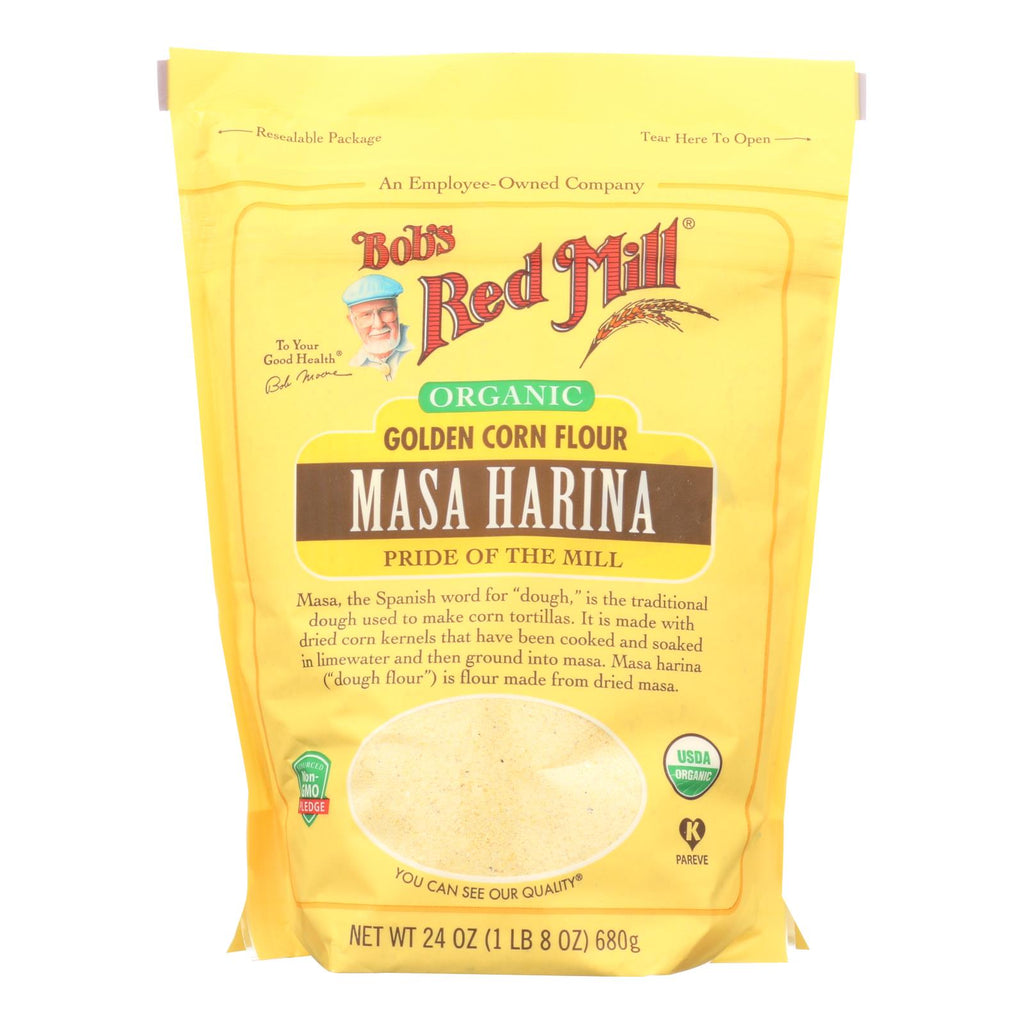 Bob's Red Mill - Flour - Organic - Masa Harina - Case Of 4 - 24 Oz - Lakehouse Foods