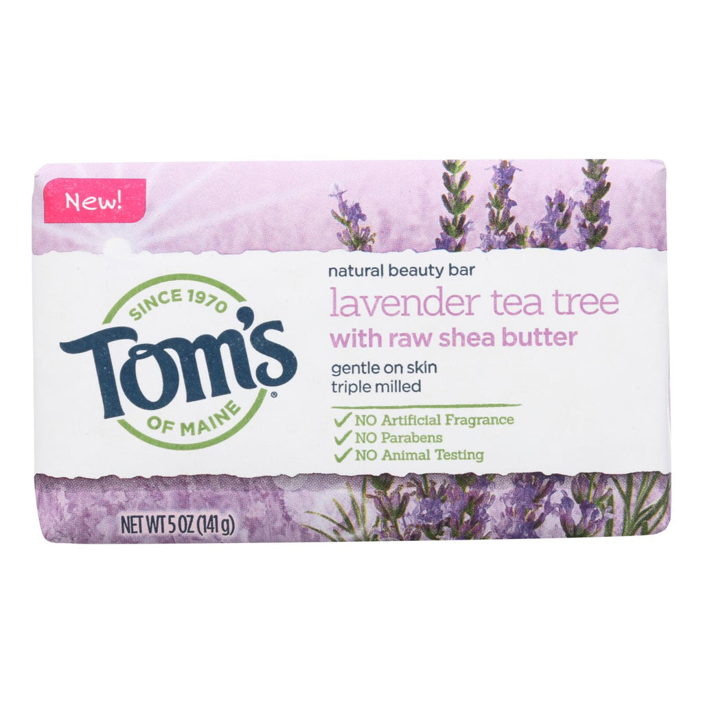 Tom's Of Maine Beauty Bar Soap - Lavender Tea Tree - Case Of 6 - 5 Oz - Lakehouse Foods