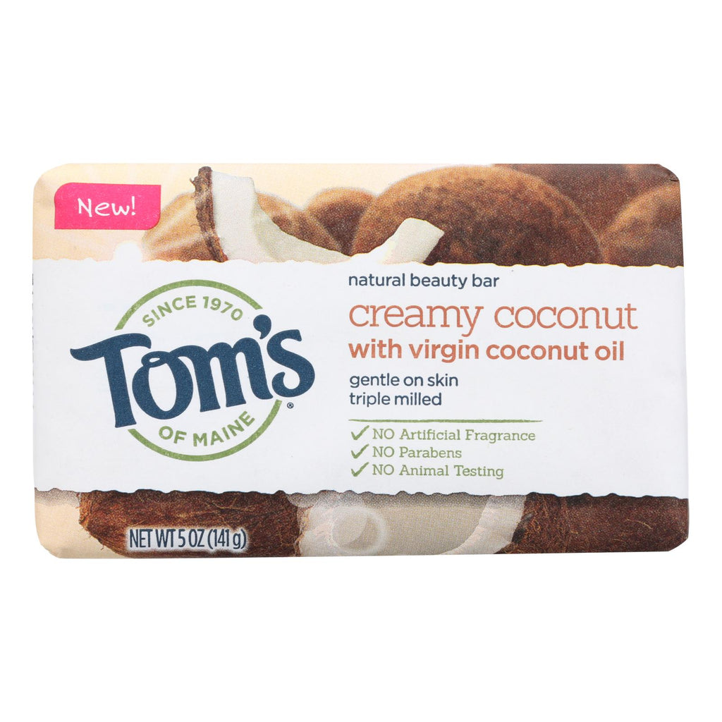 Tom's Of Maine Beauty Bar - Coconut - Case Of 6 - 5 Oz - Lakehouse Foods