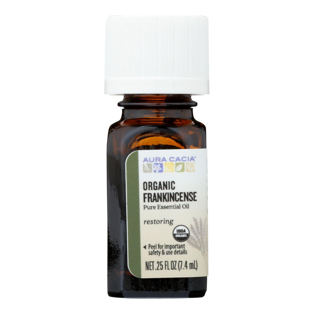 Aura Cacia - Organic Essential Oil - Frankincense - .25 Fl Oz - Lakehouse Foods