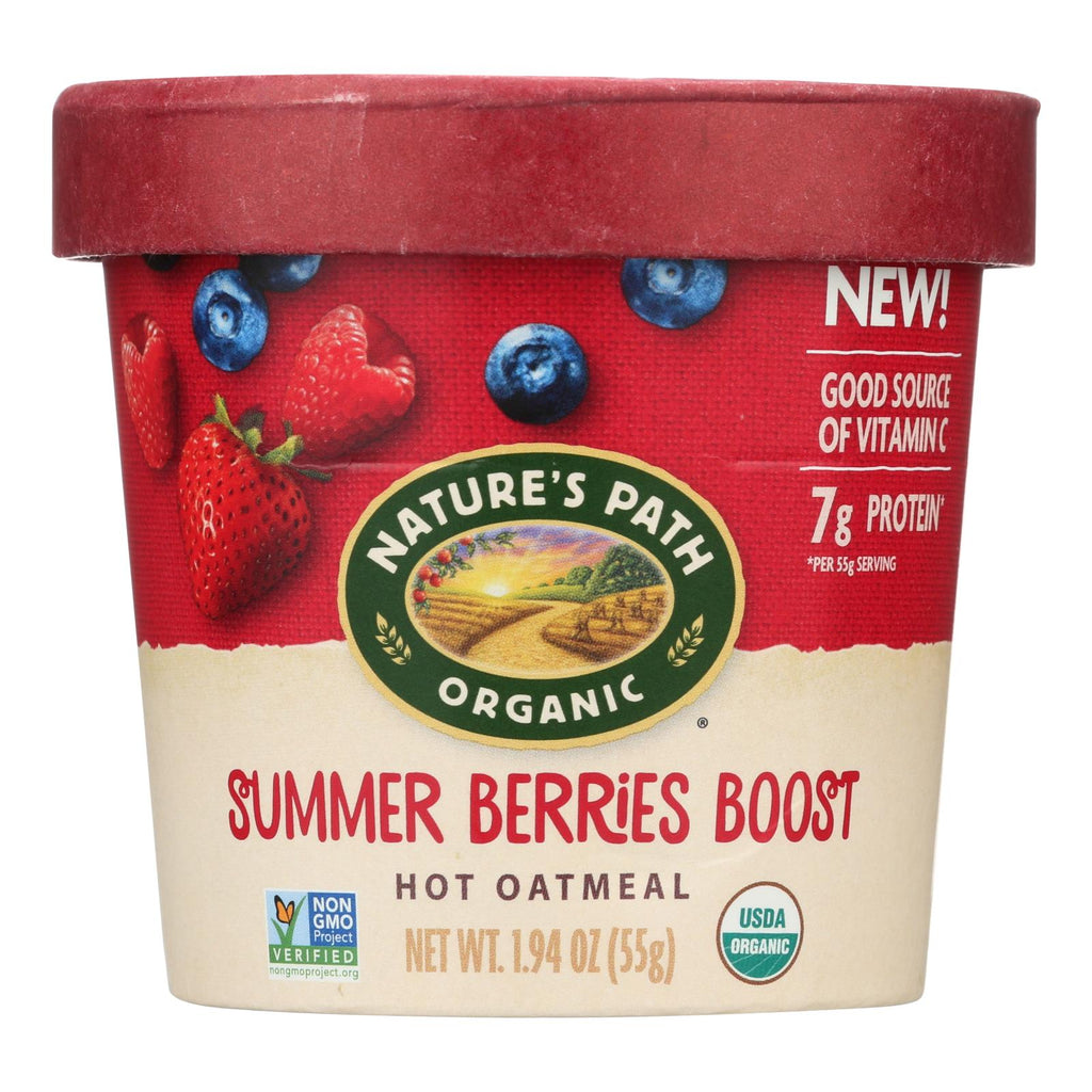 Nature's Path Organic Hot Oatmeal -summer Berries Boost - Case Of 12 - 1.94 Oz - Lakehouse Foods