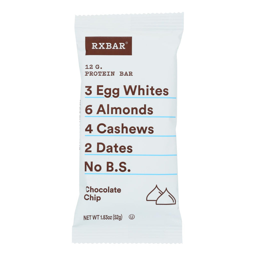 Rxbar - Protein Bar - Chocolate Chip - Case Of 12 - 1.83 Oz. - Lakehouse Foods