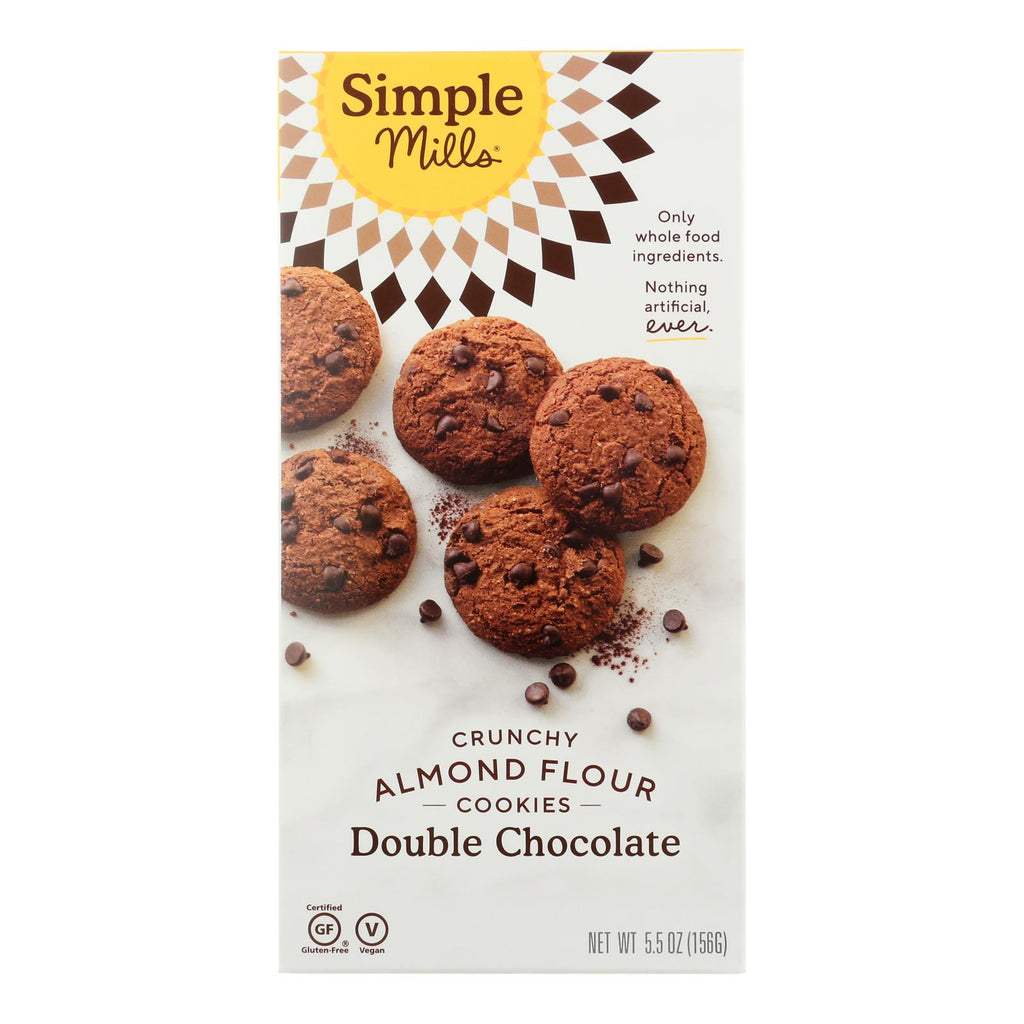 Simple Mills Cookies - Crunchy Double Chocolate - Case Of 6 - 5.5 Oz - Lakehouse Foods