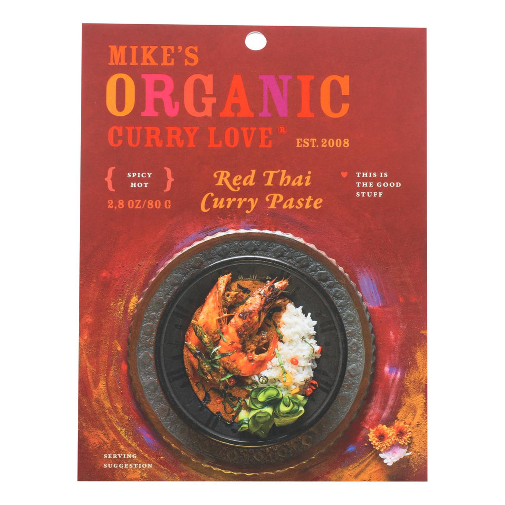 Mike's Organic Curry Love - Organic Curry Paste - Red Thai - Case Of 6 - 2.8 Oz. - Lakehouse Foods