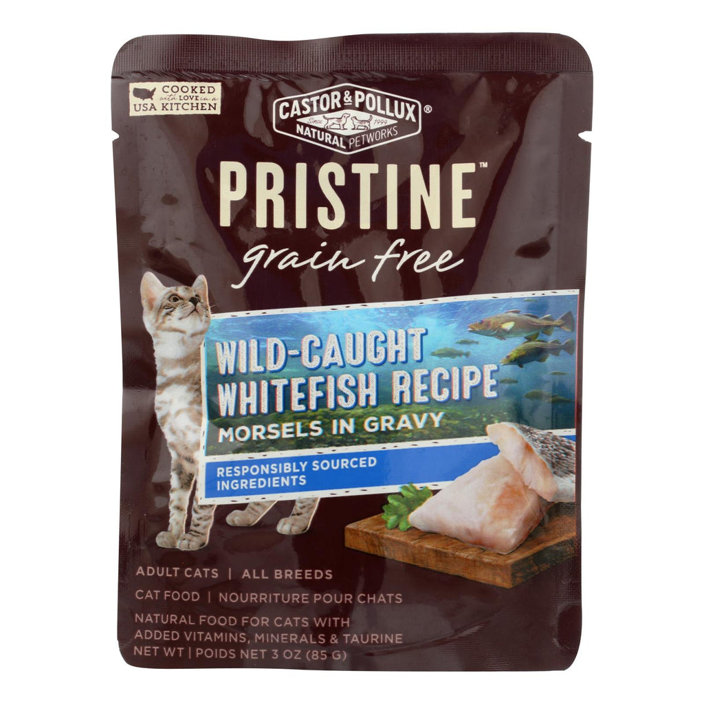 Castor And Pollux Cat - Wild Whitefish Morsel - Grain Free - Case Of 24 - 3 Oz - Lakehouse Foods