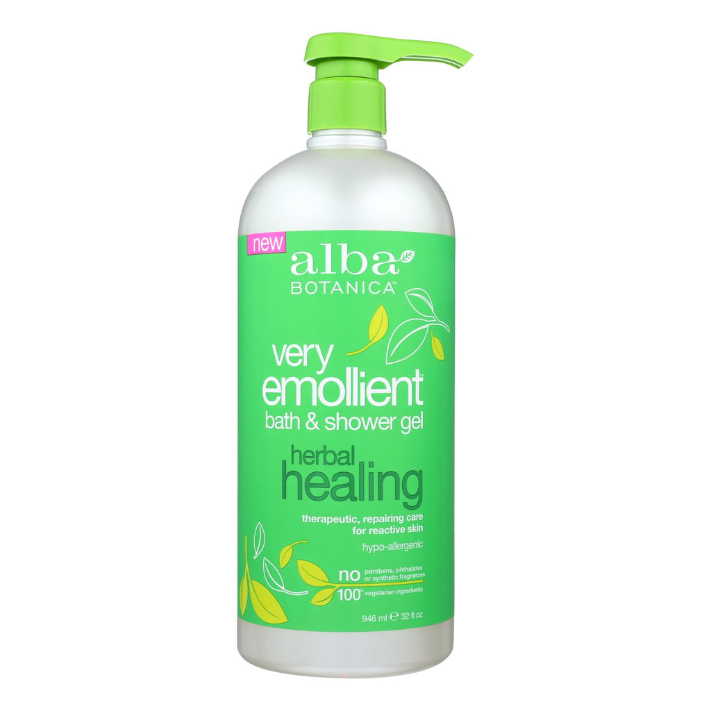 Alba Botanica - Very Emollient Bath And Shower Gel - Herbal Healing - 32 Fl Oz - Lakehouse Foods