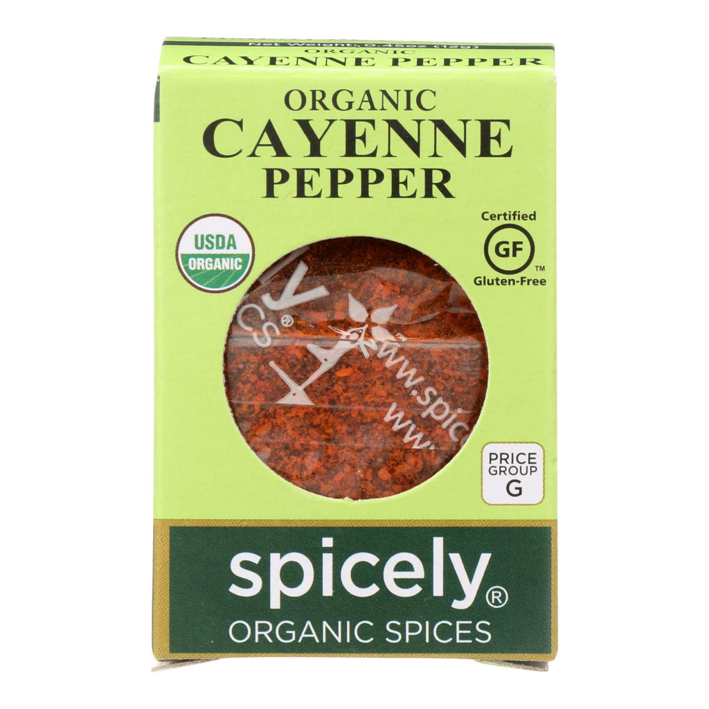 Spicely Organics - Organic Cayenne Pepper - Case Of 6 - 0.45 Oz. - Lakehouse Foods